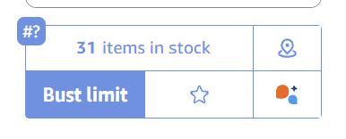 How Many widget on the Pamako product page showing 31 before Limit Buster